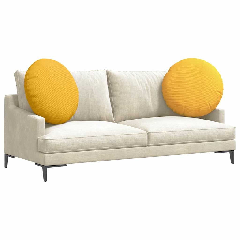 Μαξιλάρια καθισμάτων 2 pcs Απαλό Κίτρινο Ø 80 cm