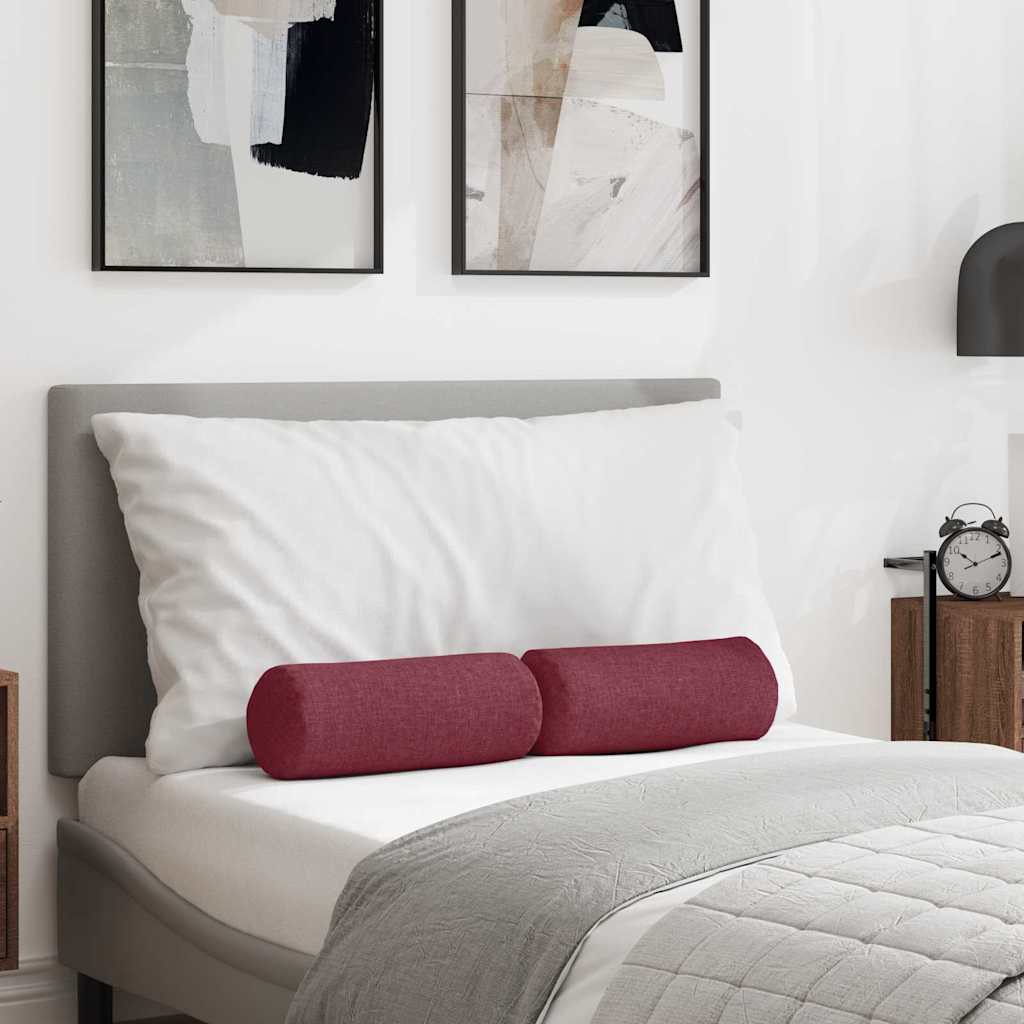 Μαξιλάρια Στήριγμα 2 pcs Κόκκινο Ø 15 x 40 εκ ύφασμα