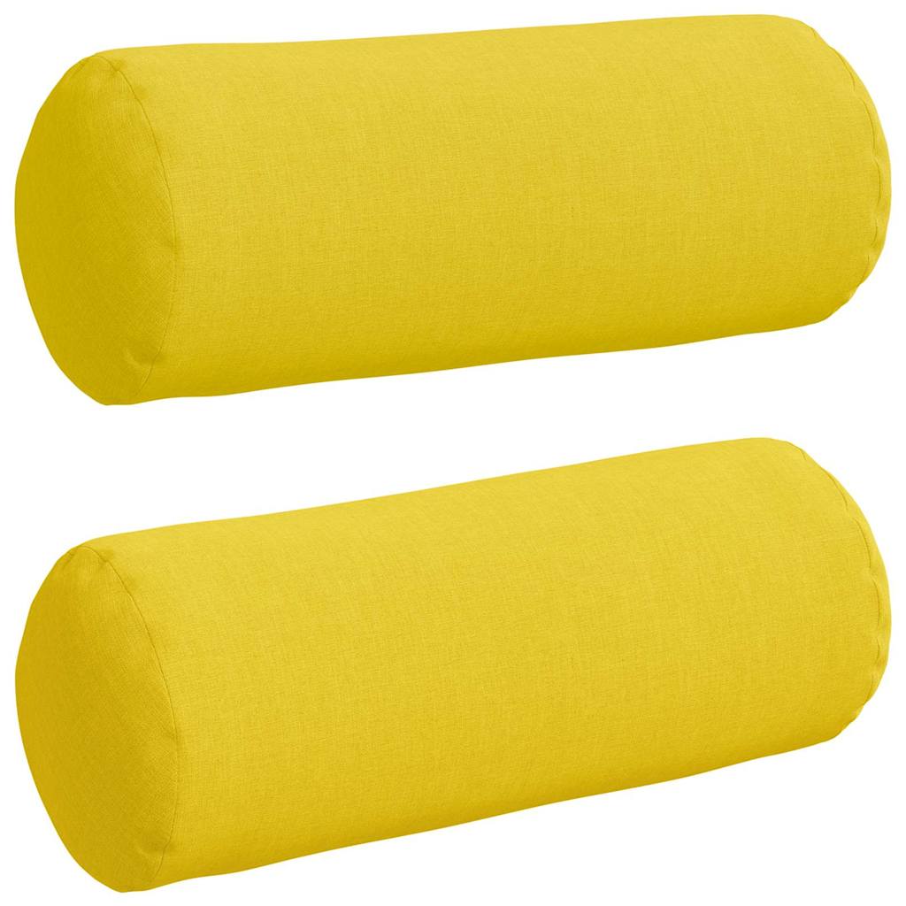 Μαξιλάρια Στήριγμα 2 pcs Απαλό Κίτρινο Ø 15 x 40 εκ ύφασμα