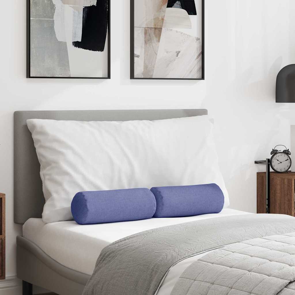 Μαξιλάρια Στήριγμα 2 pcs Μπλε τζην Ø 15 x 40 εκ ύφασμα