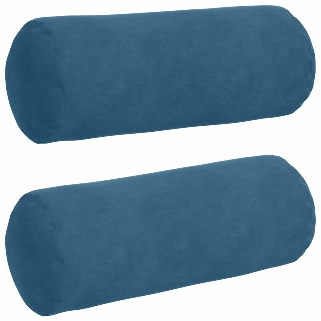 Μαξιλάρια Στήριγμα 2 pcs Μπλε Ø 15 x 40 εκ Υφασμάτινο Κορντουρά