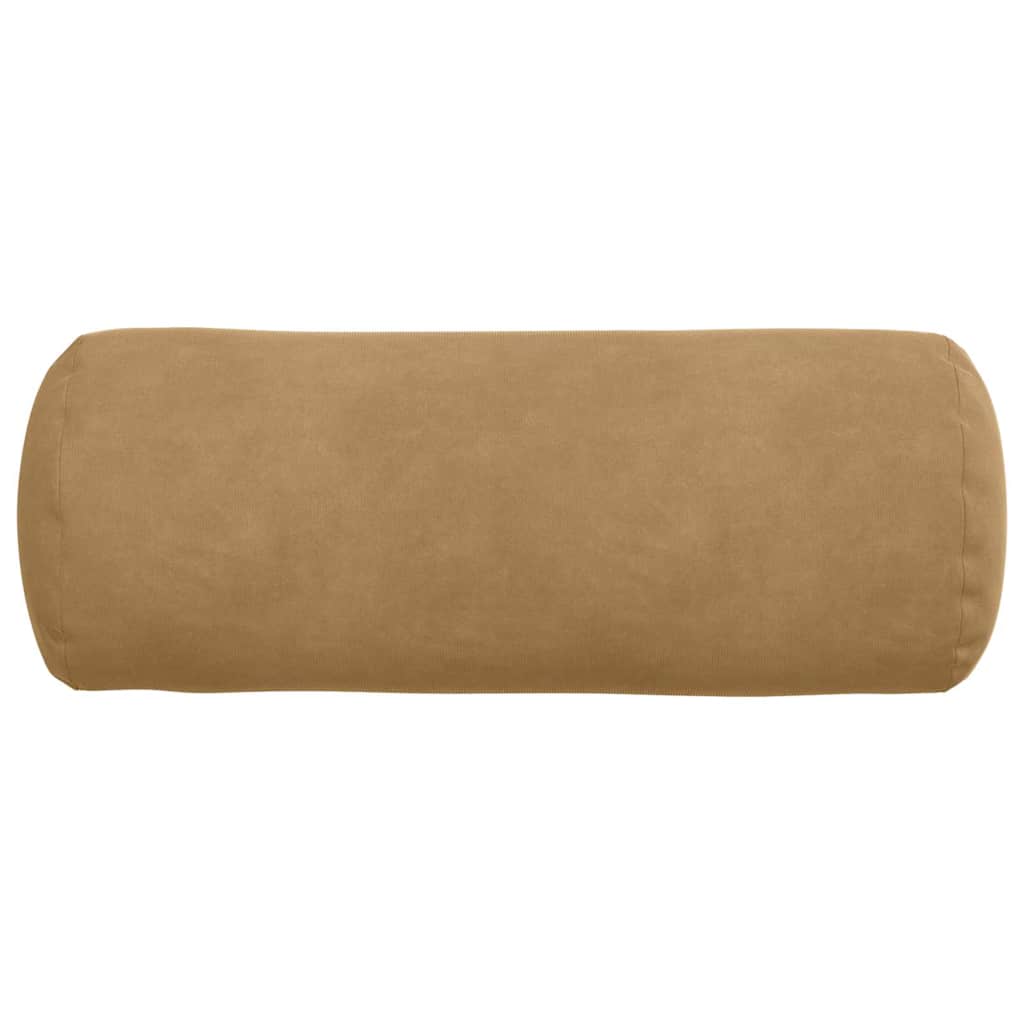 Μαξιλάρια Στήριγμα 2 pcs Καφέ Ø 15 x 40 εκ Υφασμάτινο Κορντουρά - Pakobazaar