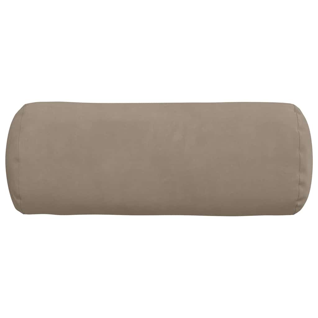 Μαξιλάρια Στήριγμα 2 pcs Taupe Ø 15 x 40 εκ Ύφασμα Μικροΐνας