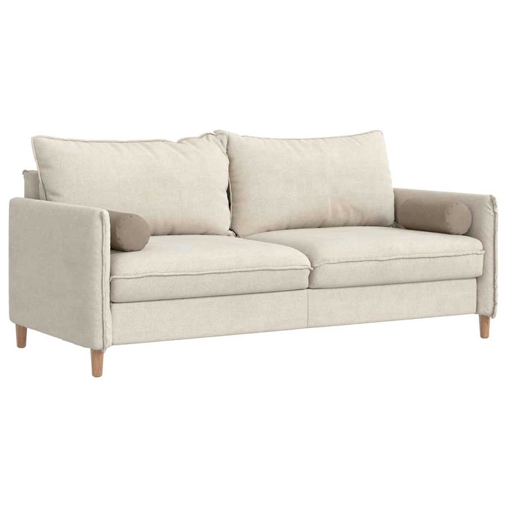 Μαξιλάρια Στήριγμα 2 pcs Taupe Ø 15 x 40 εκ Ύφασμα Μικροΐνας