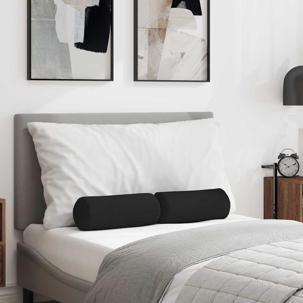 Μαξιλάρια Στήριγμα 2 pcs Μαύρο Ø 15 x 40 εκ Ύφασμα Μικροΐνας