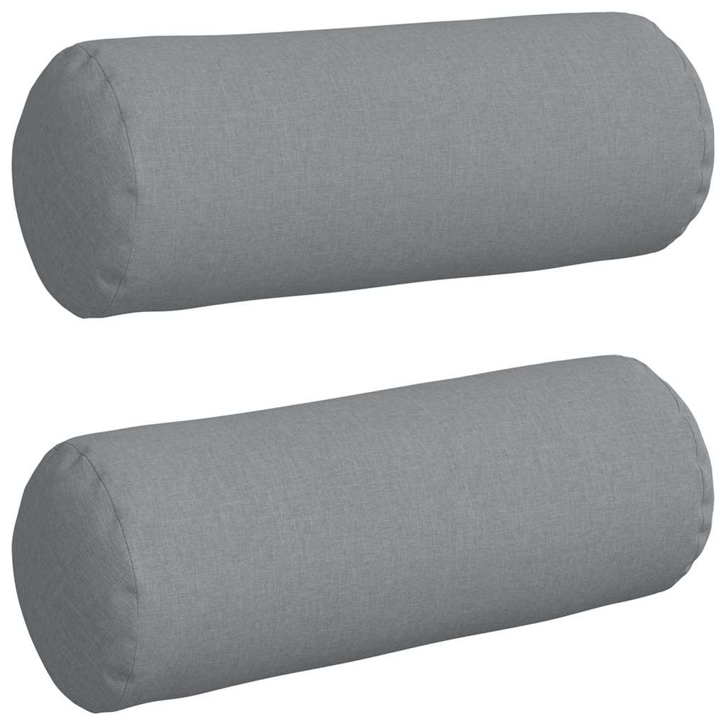 Μαξιλάρια Στήριγμα 2 pcs Ανοιχτό γκρι Ø 25 x 70 cm ύφασμα - Pakobazaar