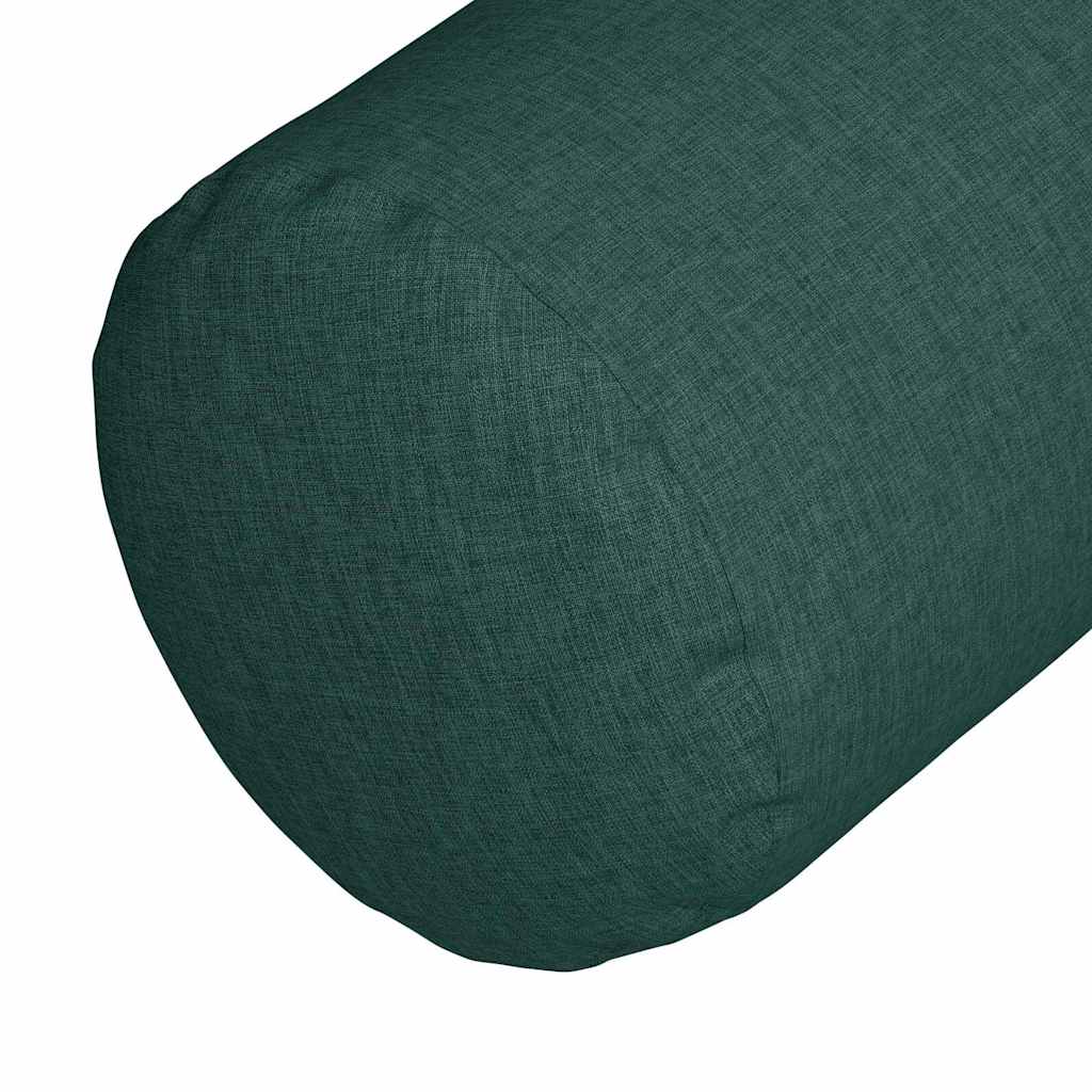Μαξιλάρια Στήριγμα 2 pcs Σκούρο Πράσινο Ø 25 x 70 cm ύφασμα