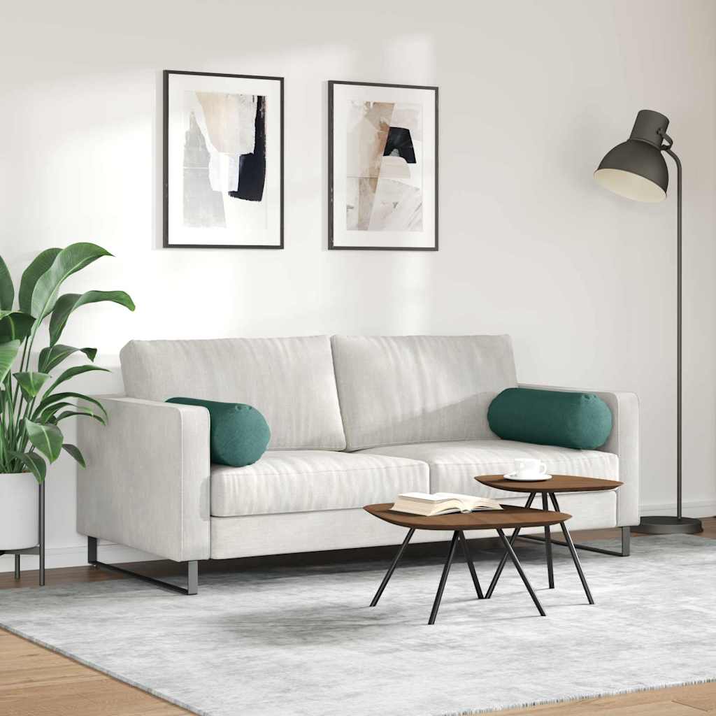 Μαξιλάρια Στήριγμα 2 pcs Σκούρο Πράσινο Ø 25 x 70 cm ύφασμα