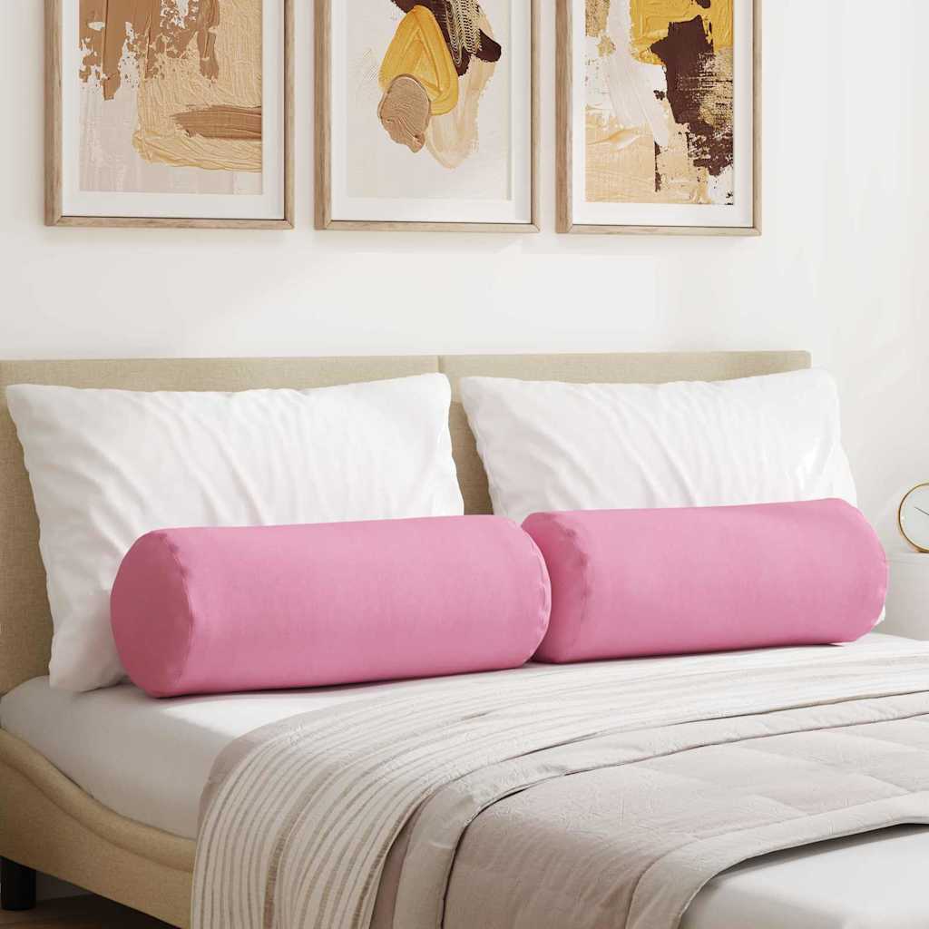 Μαξιλάρια Στήριγμα 2 pcs Ροζ Ø 25 x 70 cm ύφασμα