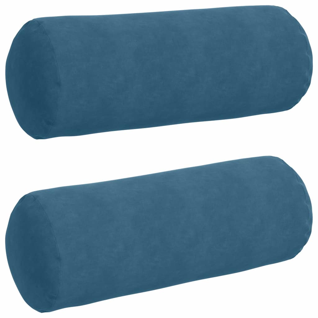 Μαξιλάρια Στήριγμα 2 pcs Μπλε Ø 25 x 70 cm Υφασμάτινο Κορντουρά - Pakobazaar