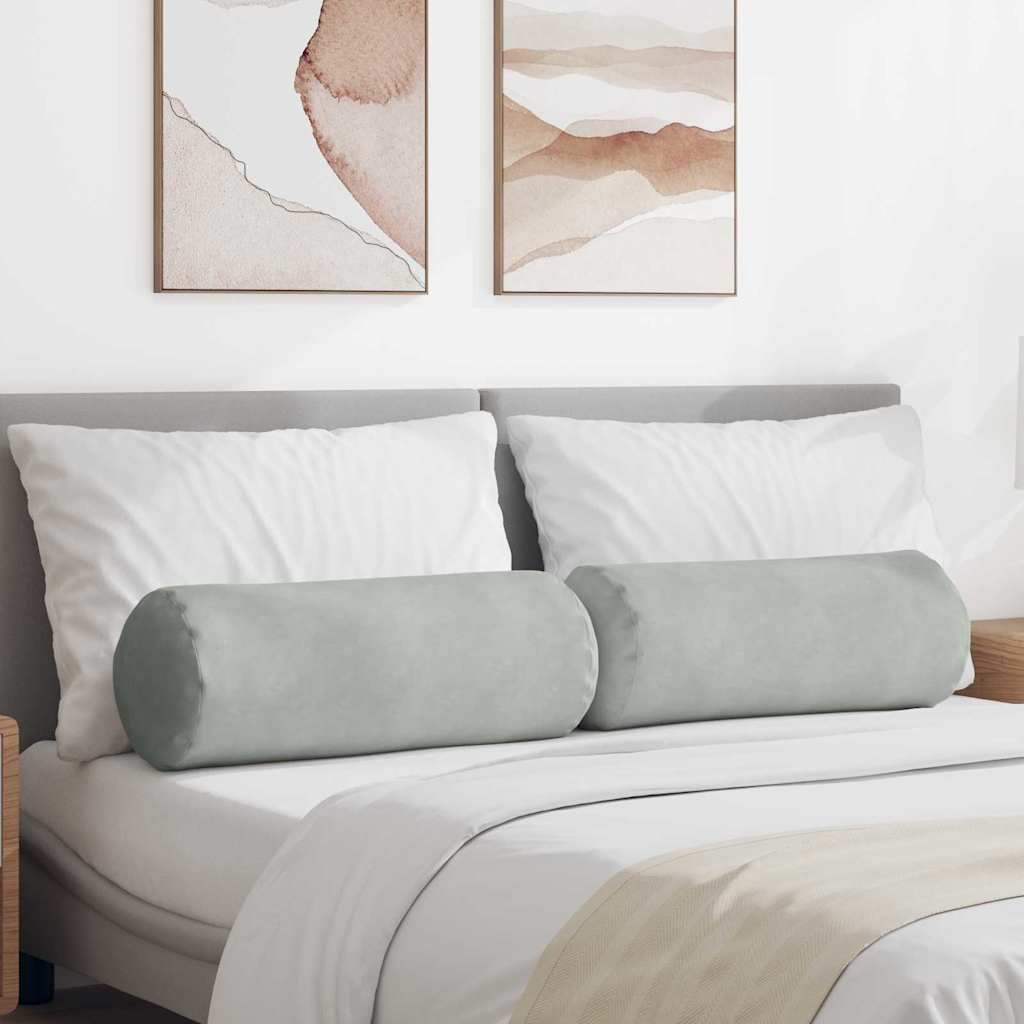 Μαξιλάρια Στήριγμα 2 pcs Ανοιχτό γκρι Ø 25 x 70 cm