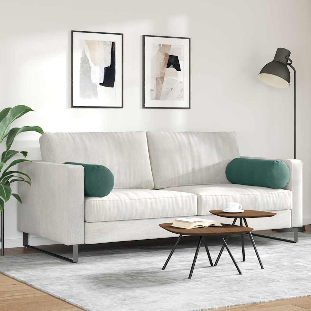 Μαξιλάρια Στήριγμα 2 pcs Σκούρο Πράσινο Ø 25 x 70 cm