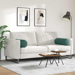 Μαξιλάρια Στήριγμα 2 pcs Σκούρο Πράσινο Ø 25 x 70 cm