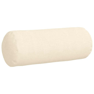Μαξιλάρια Στήριγμα 2 pcs Κρεμ Ø 25 x 70 cm Υφασμάτινο Κορντουρά