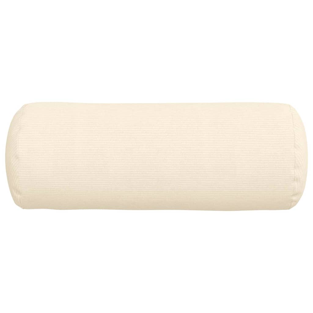 Μαξιλάρια Στήριγμα 2 pcs Κρεμ Ø 25 x 70 cm Υφασμάτινο Κορντουρά