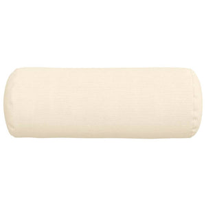 Μαξιλάρια Στήριγμα 2 pcs Κρεμ Ø 25 x 70 cm Υφασμάτινο Κορντουρά
