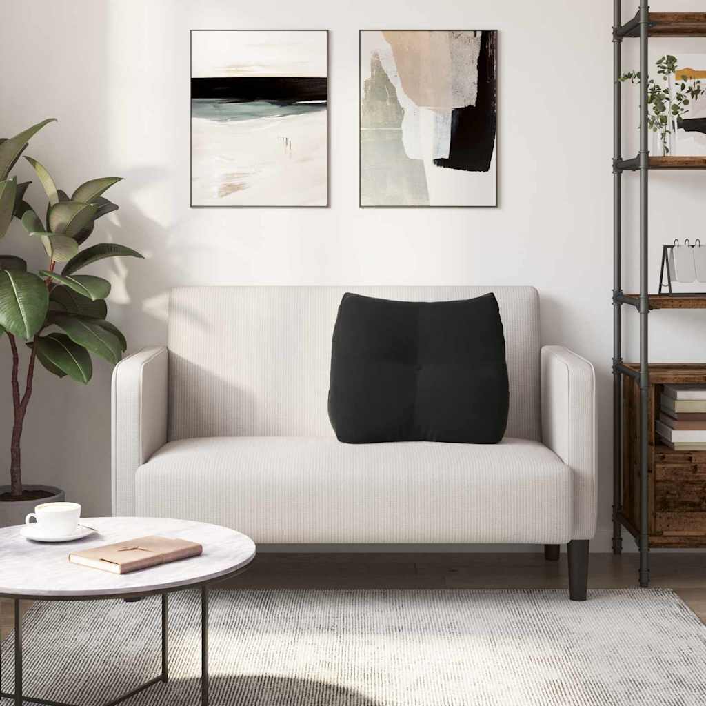 Μαξιλάρι Πλάτης Μαύρο 60 x 24 x 50 εκ Βελούδο