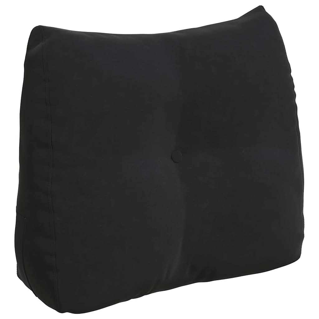 Μαξιλάρι Πλάτης Μαύρο 60 x 24 x 50 εκ Βελούδο