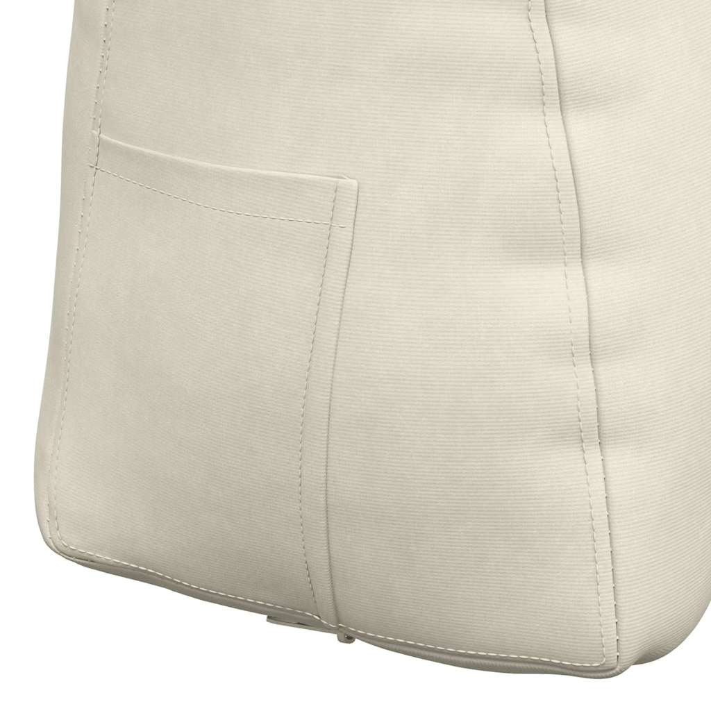 Μαξιλάρι Πλάτης Κρεμ 60 x 24 x 50 εκ Βελούδο