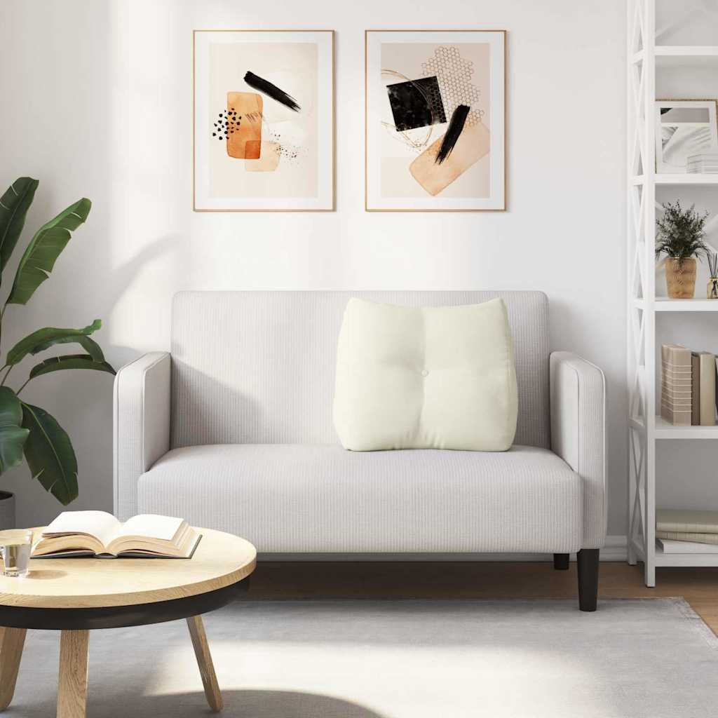 Μαξιλάρι Πλάτης Κρεμ 60 x 24 x 50 εκ Βελούδο