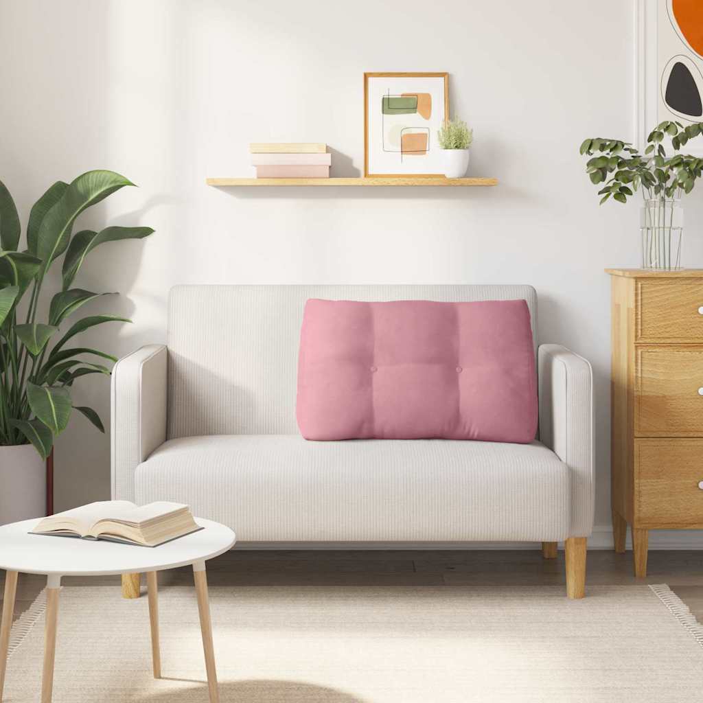 Μαξιλάρι Πλάτης Ροζ 80 x 24 x 50 εκ Βελούδο - Pakobazaar