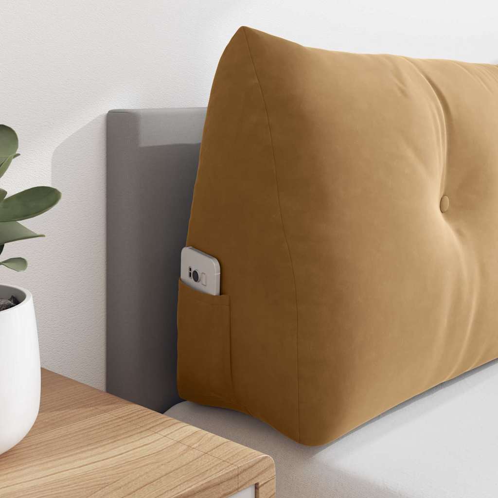 Μαξιλάρι Πλάτης Καφέ 100 x 24 x 50 εκ Βελούδο