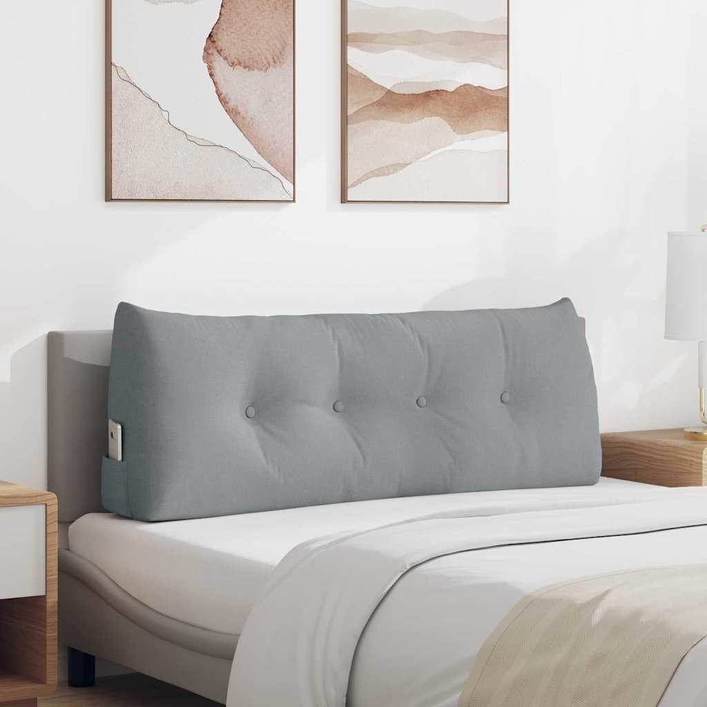 Μαξιλάρι Πλάτης Ανοιχτό γκρι 120 x 24 x 50 εκ ύφασμα