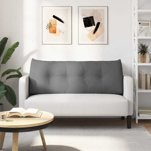 Μαξιλάρι Πλάτης Σκούρο Γκρι 120 x 24 x 50 εκ ύφασμα - Pakobazaar