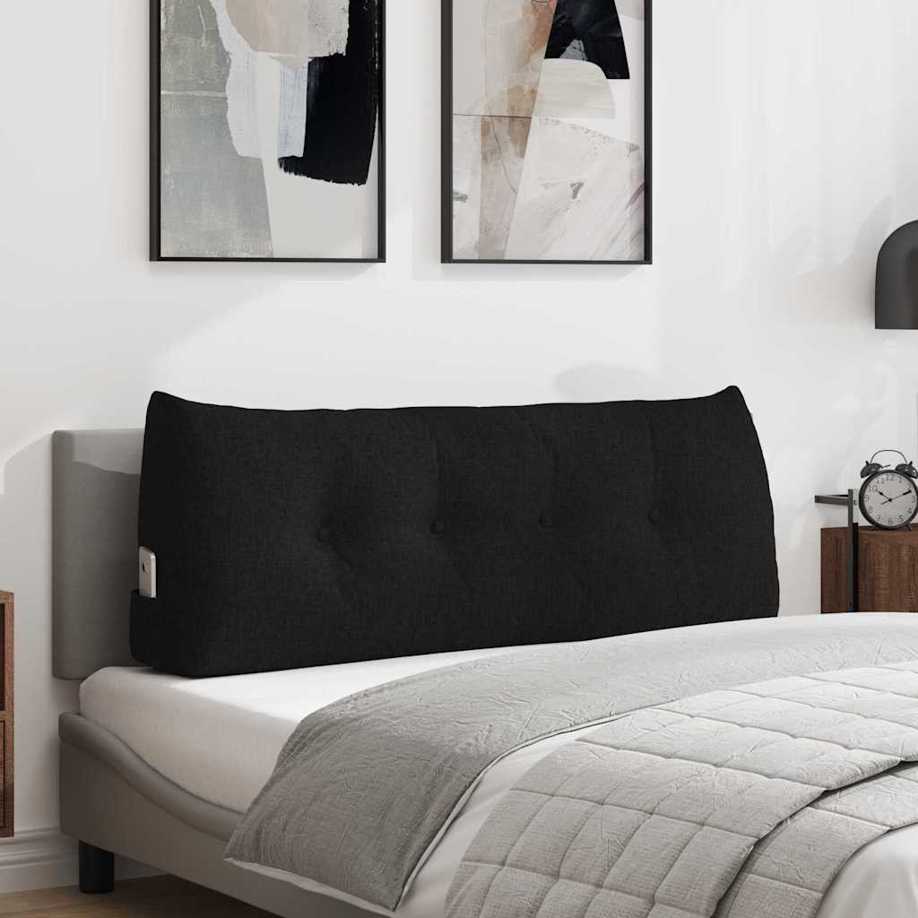 Μαξιλάρι Πλάτης Μαύρο 120 x 24 x 50 εκ ύφασμα - Pakobazaar