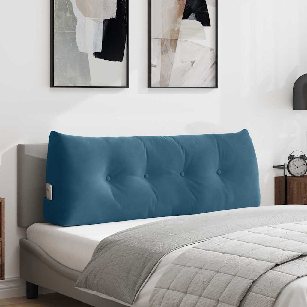 Μαξιλάρι Πλάτης Μπλε 120 x 24 x 50 εκ Βελούδο - Pakobazaar