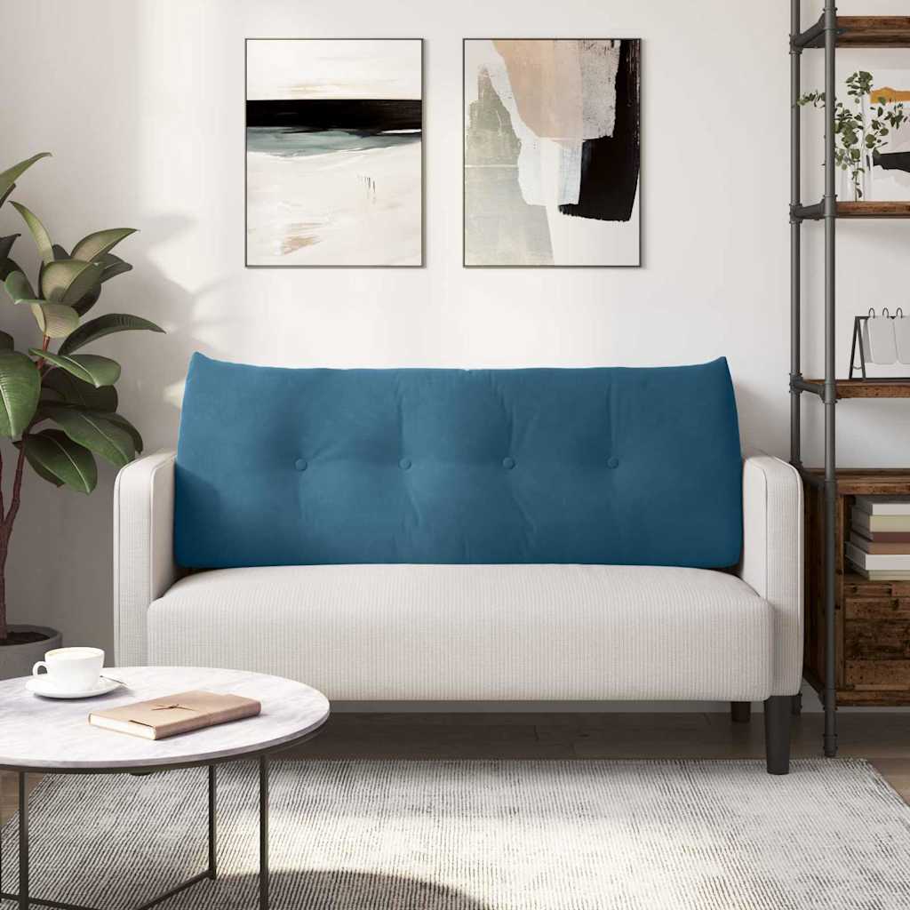 Μαξιλάρι Πλάτης Μπλε 120 x 24 x 50 εκ Βελούδο - Pakobazaar