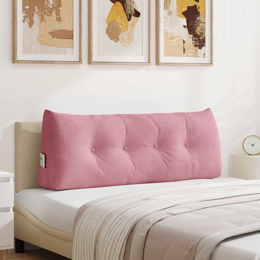 Μαξιλάρι Πλάτης Ροζ 120 x 24 x 50 εκ Βελούδο - Pakobazaar