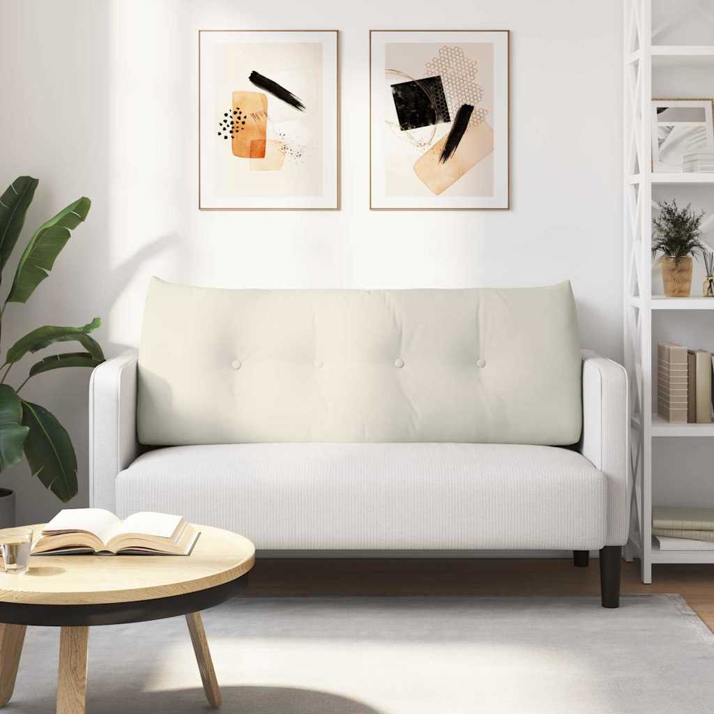 Μαξιλάρι Πλάτης Κρεμ 120 x 24 x 50 εκ Βελούδο - Pakobazaar