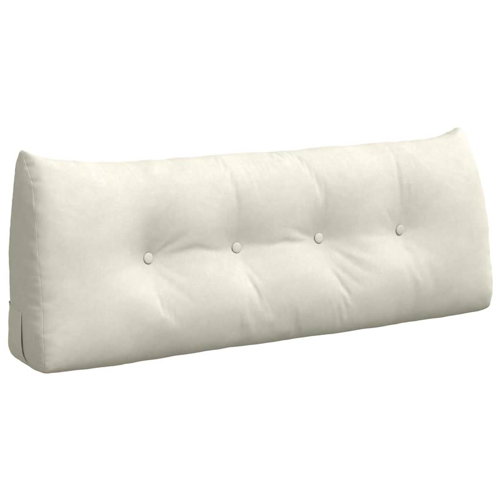 Μαξιλάρι Πλάτης Κρεμ 120 x 24 x 50 εκ Βελούδο - Pakobazaar