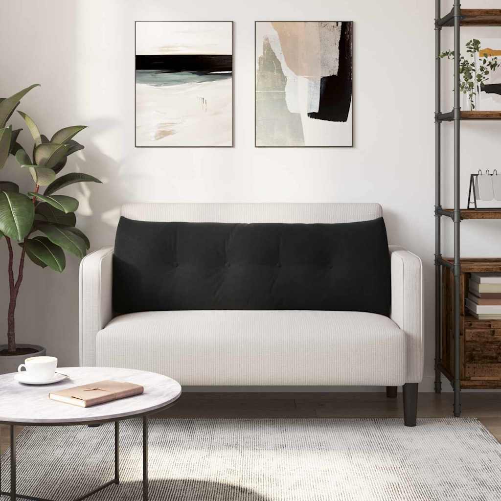 Μαξιλάρι Πλάτης Μαύρο 140 x 24 x 50 εκ Βελούδο - Pakobazaar