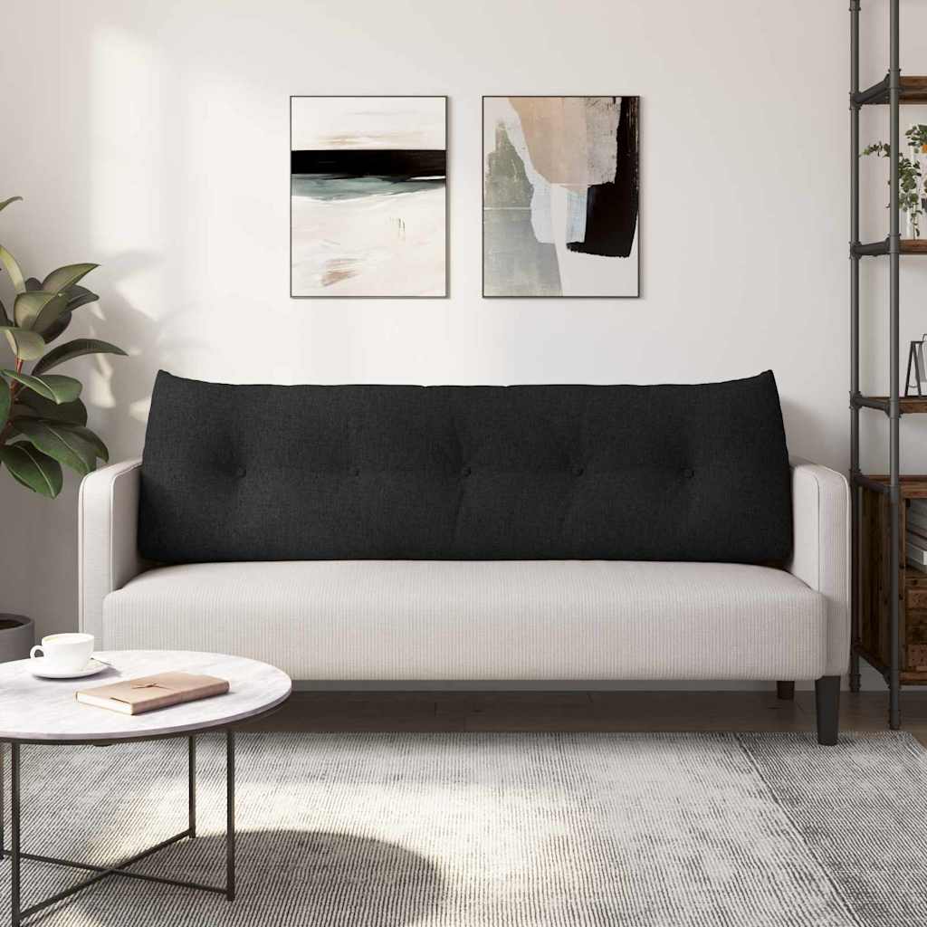 Μαξιλάρι Πλάτης Μαύρο 160 x 24 x 50 εκ ύφασμα - Pakobazaar