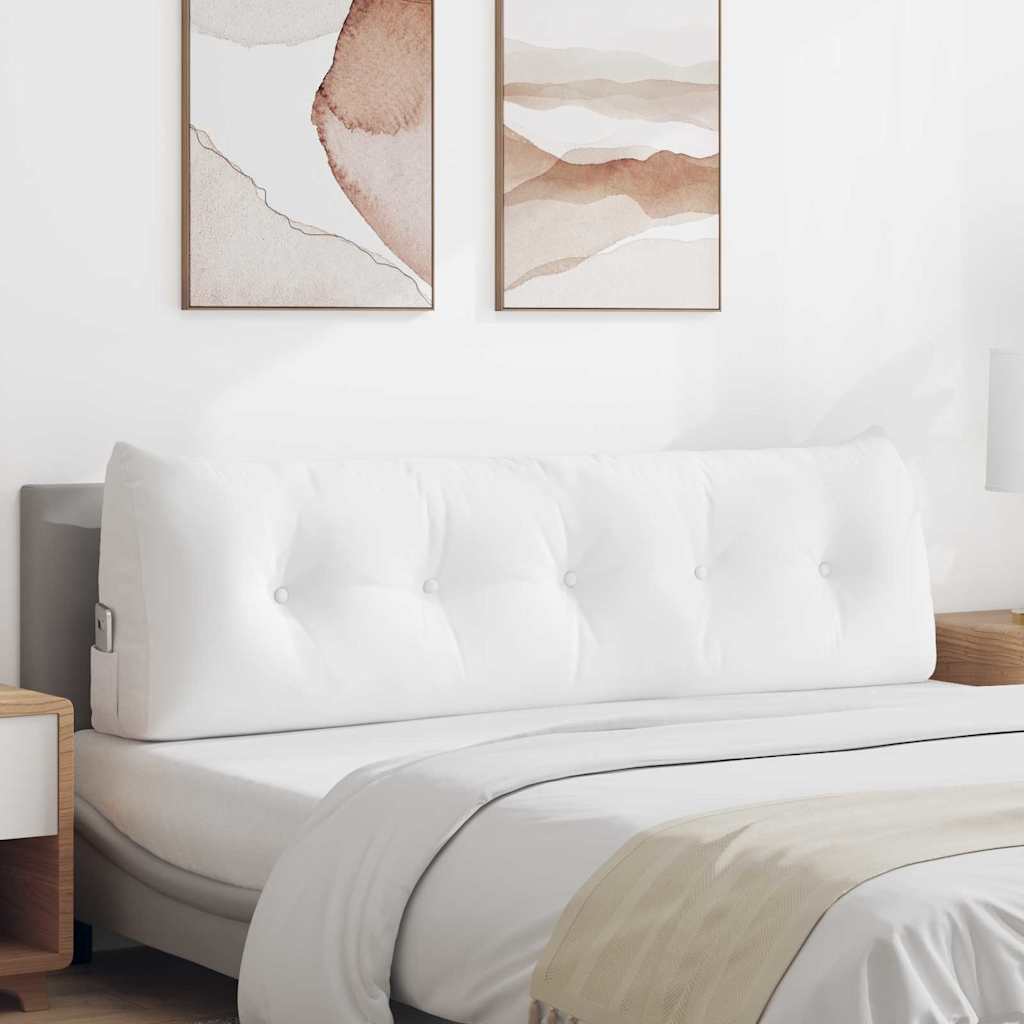 Μαξιλάρι Πλάτης Λευκό 160 x 24 x 50 εκ ύφασμα