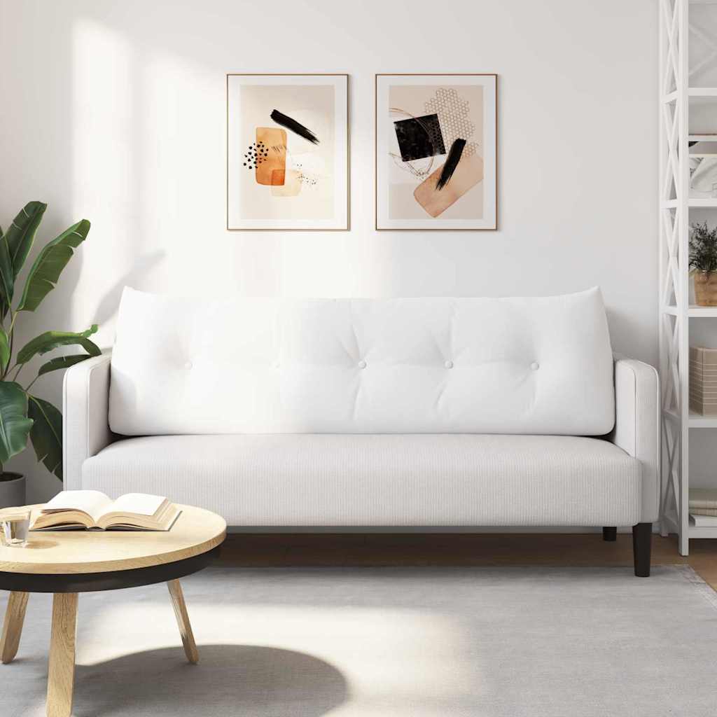 Μαξιλάρι Πλάτης Λευκό 160 x 24 x 50 εκ ύφασμα