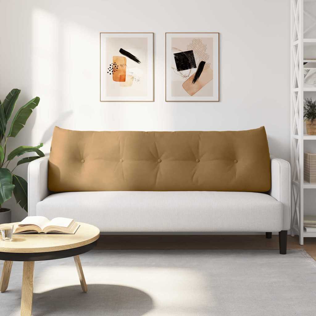 Μαξιλάρι Πλάτης Καφέ 160 x 24 x 50 εκ Βελούδο - Pakobazaar
