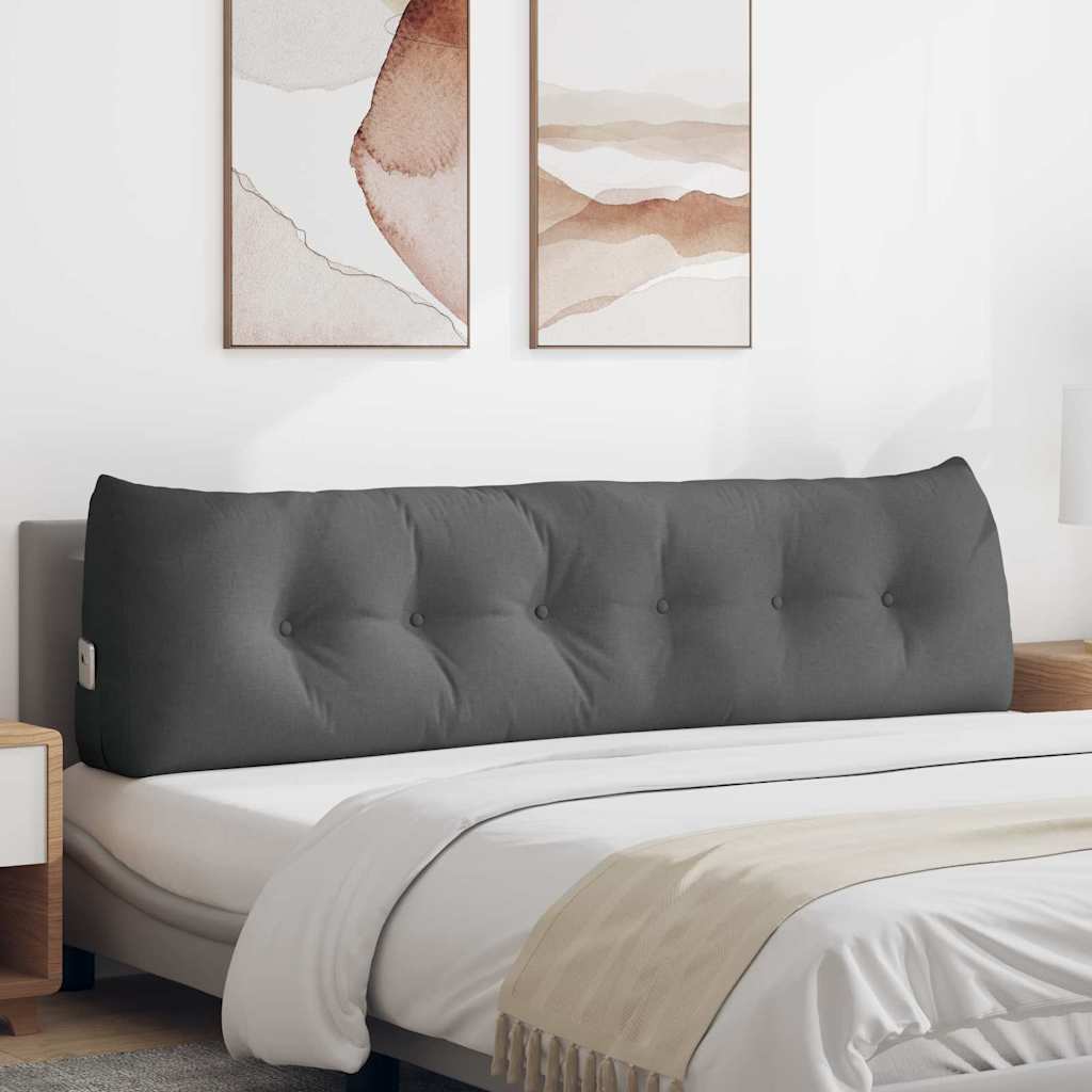 Μαξιλάρι Πλάτης Σκούρο Γκρι 180 x 24 x 50 εκ ύφασμα - Pakobazaar
