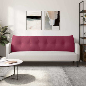 Μαξιλάρι Πλάτης Κόκκινο 180 x 24 x 50 εκ Βελούδο