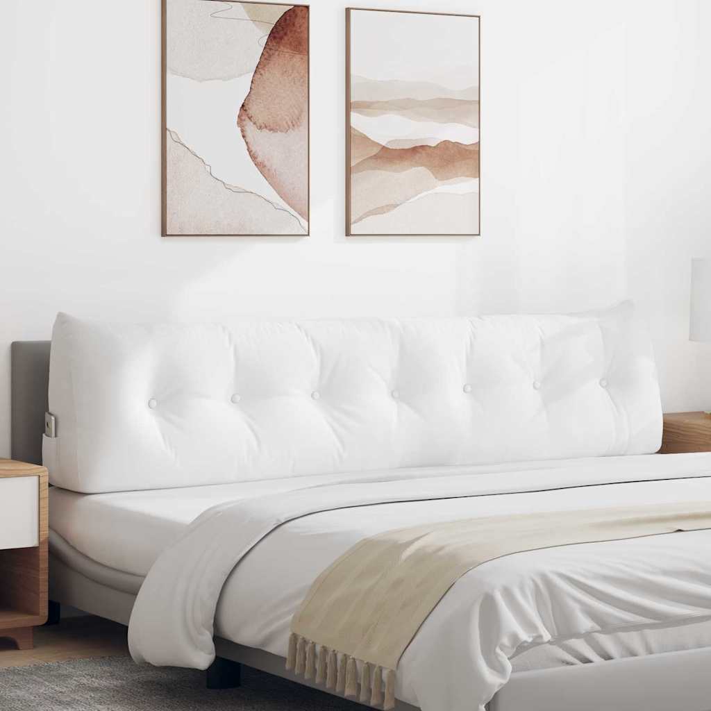 Μαξιλάρι Πλάτης Λευκό 200 x 24 x 50 εκ ύφασμα - Pakobazaar