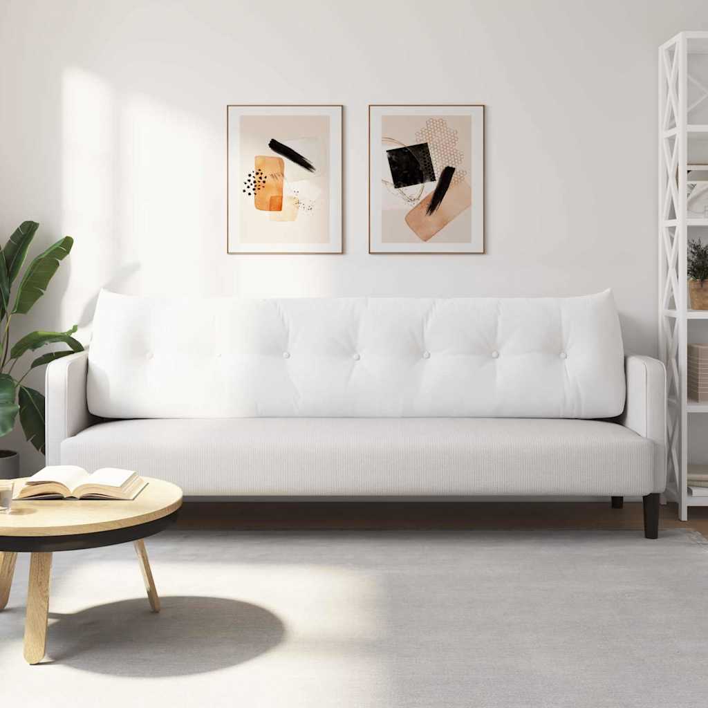 Μαξιλάρι Πλάτης Λευκό 200 x 24 x 50 εκ ύφασμα - Pakobazaar