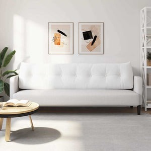 Μαξιλάρι Πλάτης Λευκό 200 x 24 x 50 εκ ύφασμα - Pakobazaar