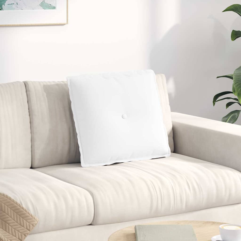 Μαξιλάρι Πλάτης Λευκό 50 x 19 x 45 εκ ύφασμα