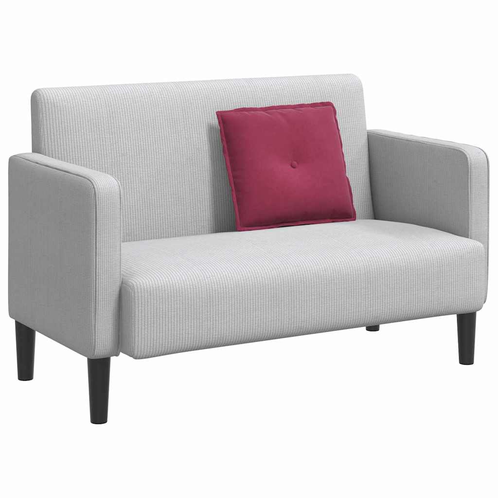 Μαξιλάρι Πλάτης Κόκκινο 50 x 45 εκ. Υφασμάτινο Κορντουρά