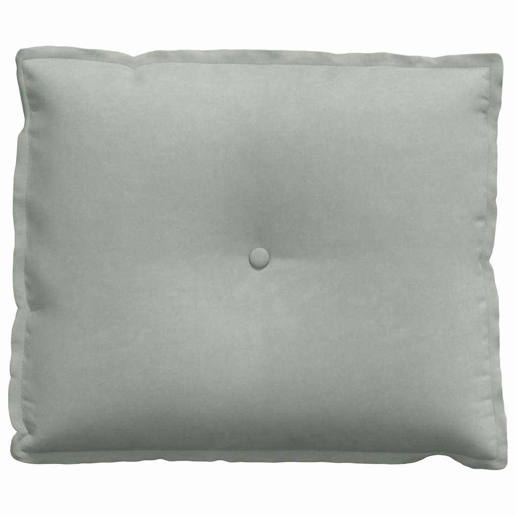 Μαξιλάρι Πλάτης Ανοιχτό γκρι 60 x 50 cm Υφασμάτινο Κορντουρά