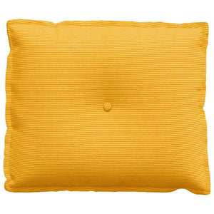 Μαξιλάρι Πλάτης Απαλό Κίτρινο 60 x 50 cm Υφασμάτινο Κορντουρά