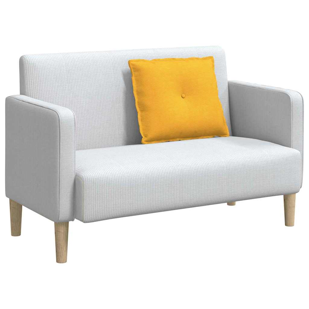 Μαξιλάρι Πλάτης Απαλό Κίτρινο 60 x 50 cm Υφασμάτινο Κορντουρά