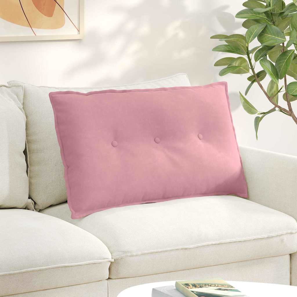 Μαξιλάρι Πλάτης Ροζ 80 x 50 cm Υφασμάτινο Κορντουρά